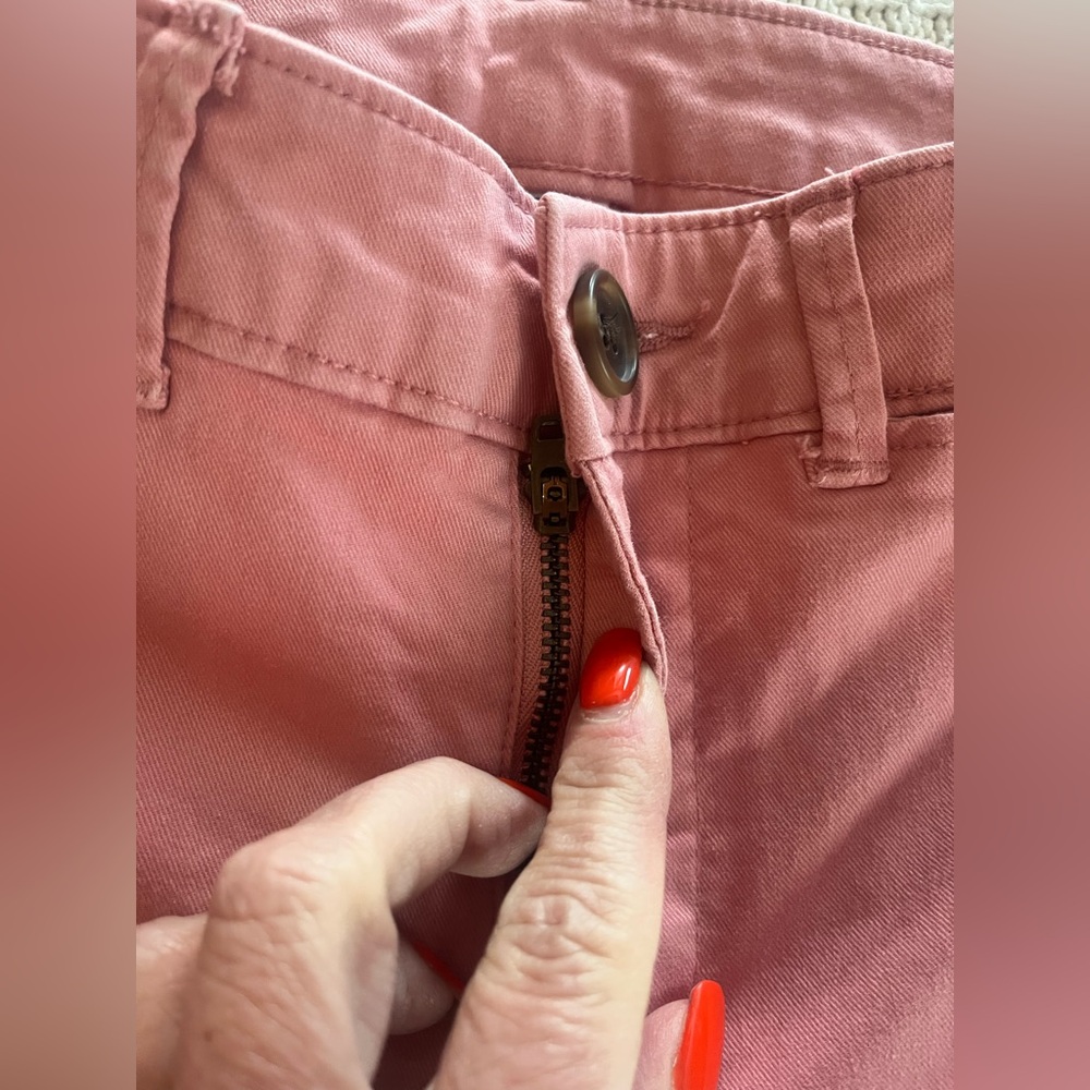 Old Navy Pink Melon Color Women's khaki Cropped Pants size 4 - Picture 4 of 16